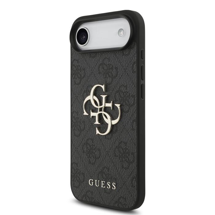 Guess PU 4G Metal Logo Strap Case Чехол для Apple iPhone 17 Air (GUHCP17MP4GMGSK)