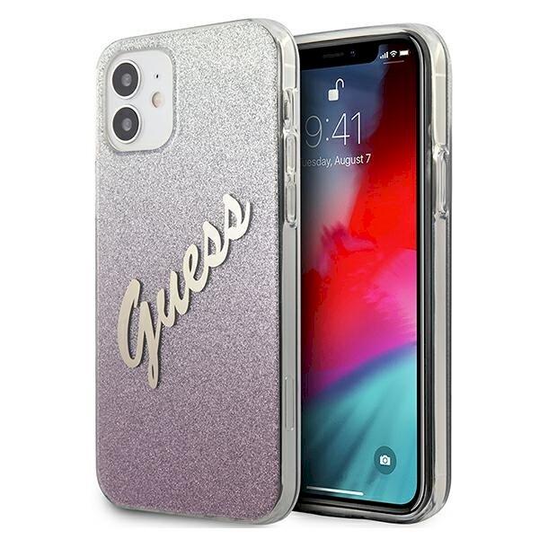 Guess GUHCP12SPCUGLSPI Glitter Gradient Script Aizsargapvalks
