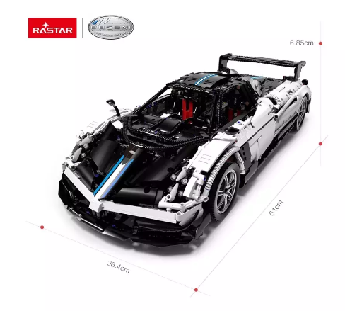 Rastar Pagani Huayra Rotaļu Automašina Konstruktor 2934gab 1:8 (6930751319134)