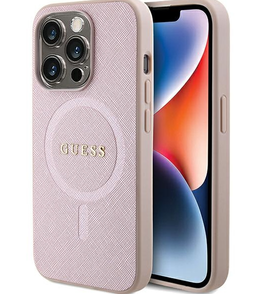 Guess PU Saffiano MagSafe Case Защитный Чехол для Apple iPhone 15 Pro (GUHMP15LPSAHMCP)