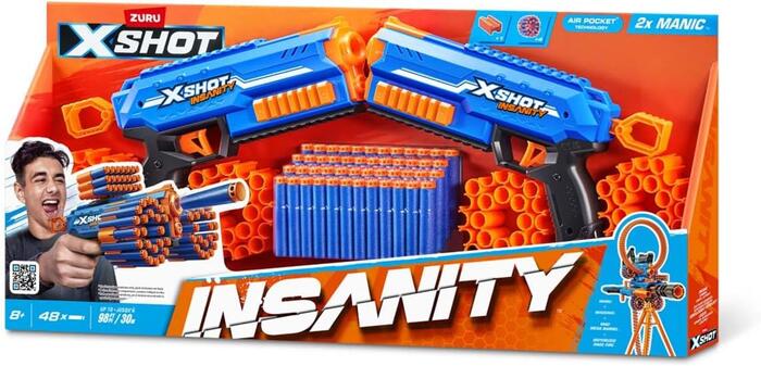 XSHOT rotaļu ierocis Insanity Double Manic