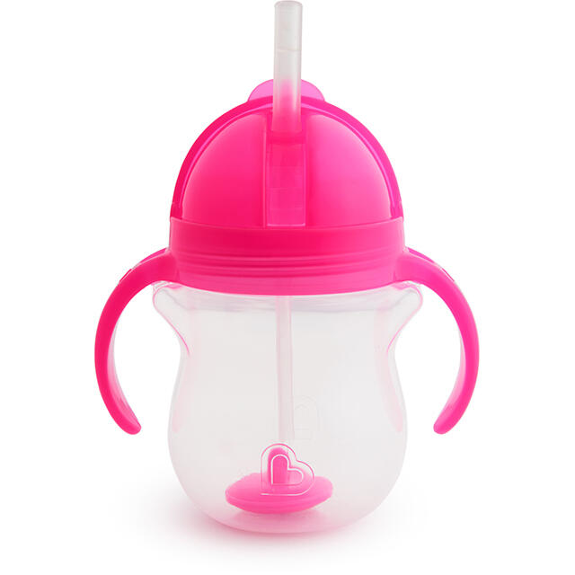 MUNCHKIN pudelīte ar salmiņu, 207ml, 6m+
