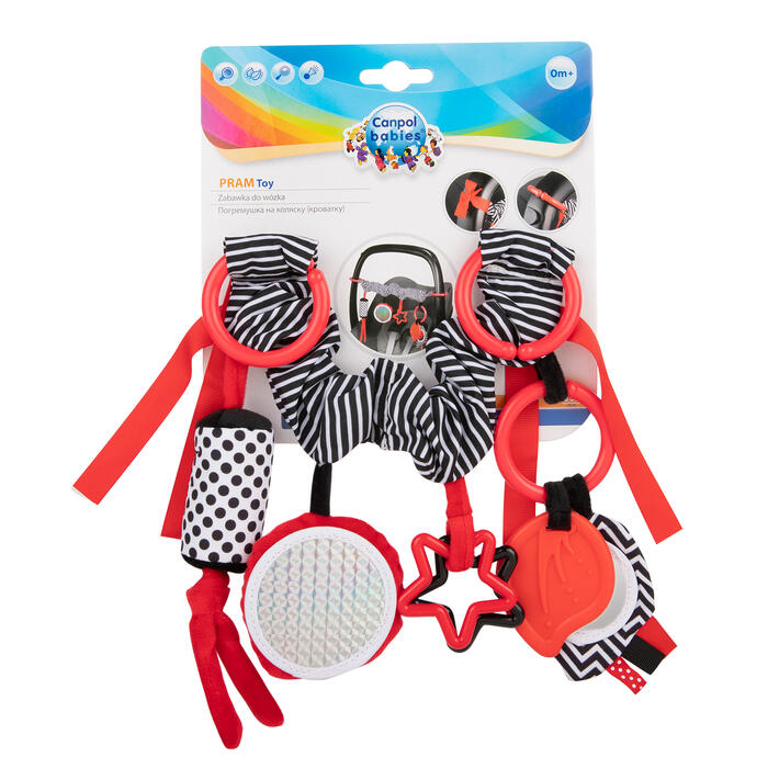 CANPOL BABIES iekarināmā rotaļlieta Sensory Toys, 68/071_red