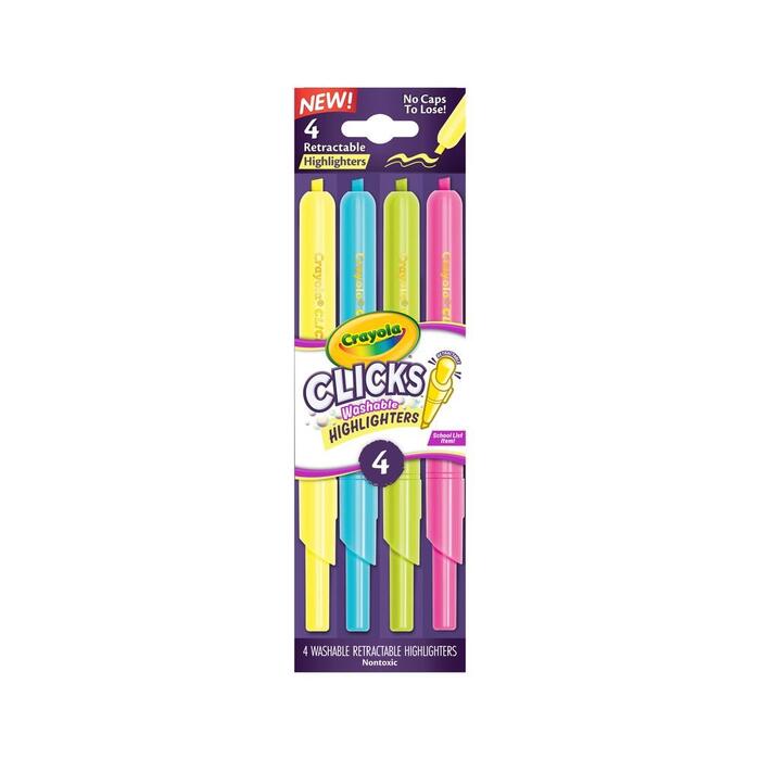 CRAYOLA marķieri Retractable, 4 gab., 58-8390