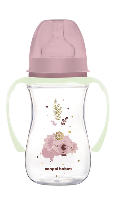 CANPOL BABIES Pretkoliku pudelīte EasyStart, 240ml, Sleepy Koala, 35/237_pin