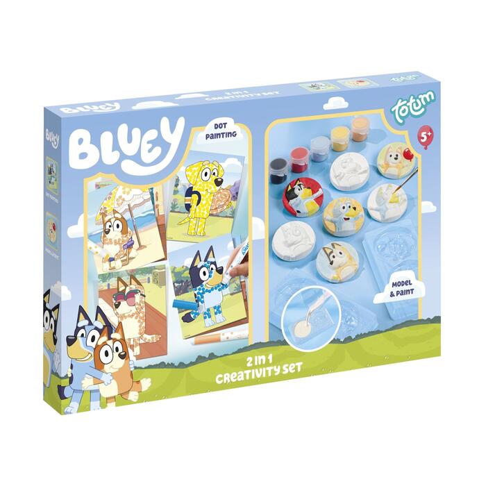 TOTUM radošais komplekts Bluey 2in1 Set Model & Paint / Dot Paint, TT290501