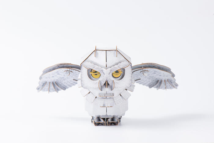 MAKEBUG 3D papīra puzle Baltā pūce, MB-B-0009