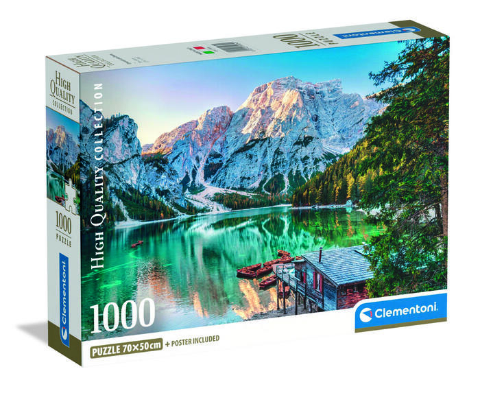 CLEMENTONI puzle Smaragda krāsas Braies ezers, 1000 gab., 39934