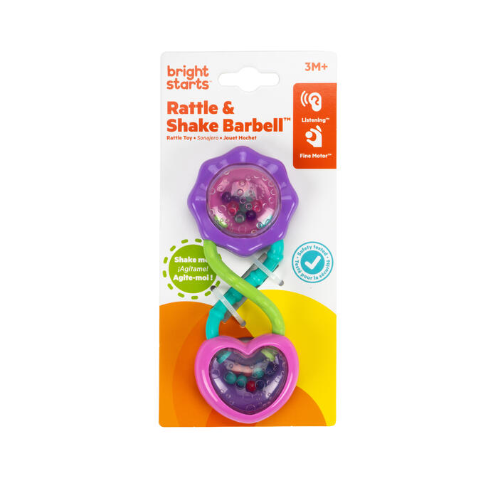 BRIGHT STARTS grabulis–graužamrotaļlieta Rattle and Shake