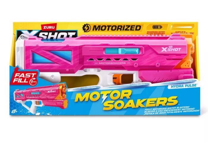 XSHOT motorizētā ūdens pistole rozā krāsā