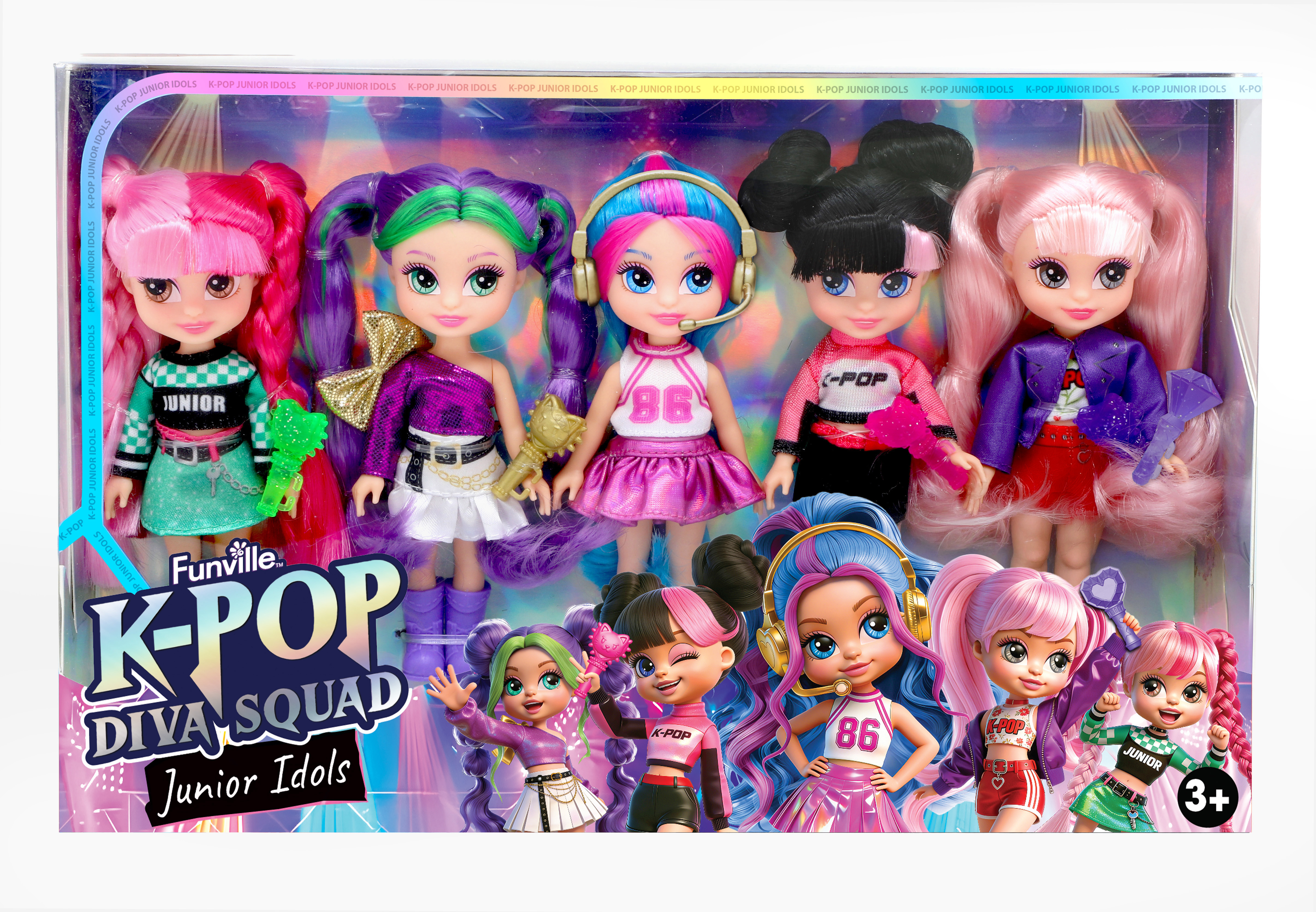 K-POP DIVA SQUAD Junior Idols leļļu komplekts, sortiments., 12 cm, 81165