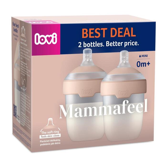 LOVI barošanas pudele MAMMAFEEL, 2x150 ml