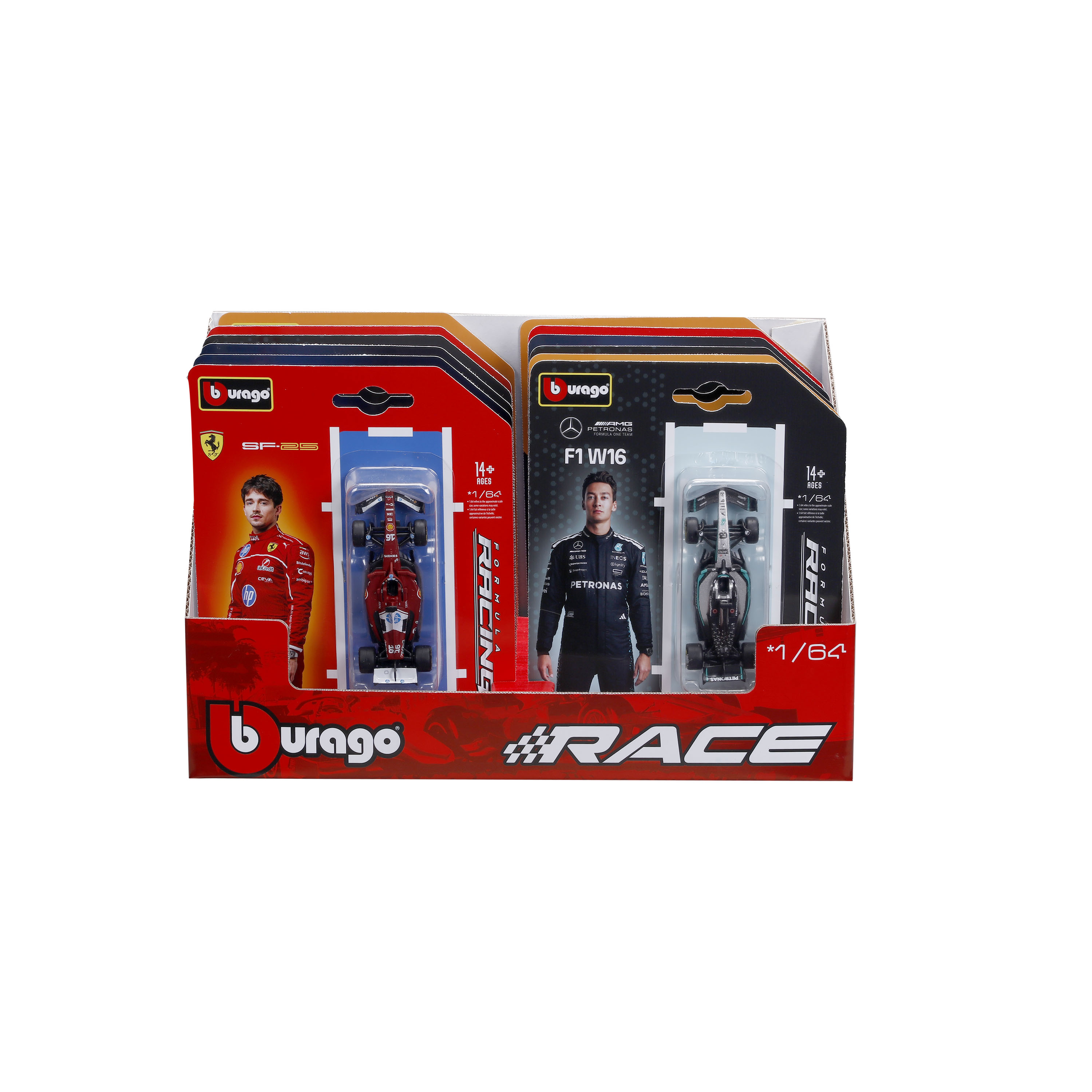 BBURAGO Formula 1 automašīnu modeļi, Assorted