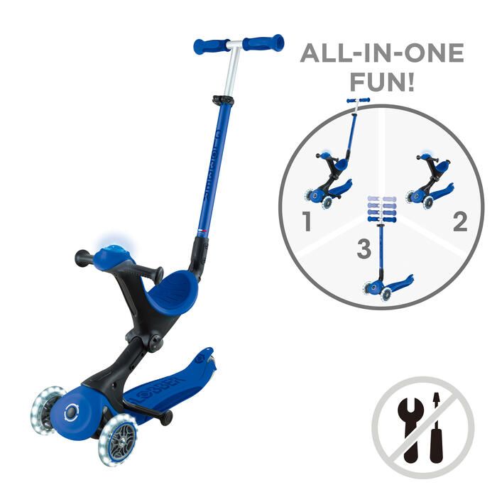 GLOBBER skrejritenis Go Up Deluxe Lights