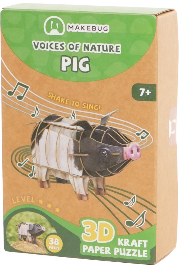 MAKEBUG 3D papīra puzle Cūka, MB-D-0011