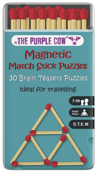 PURPLE COW ceļojumu spēle Matchstick Puzzles