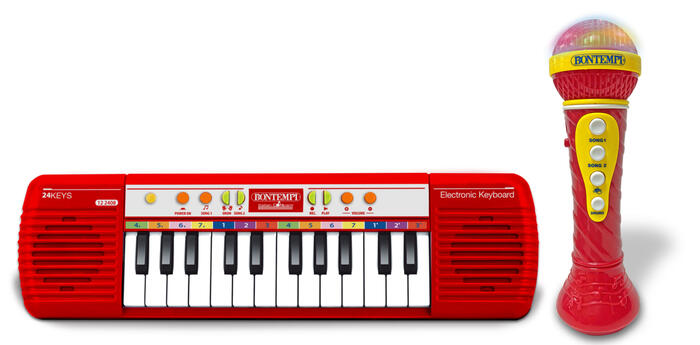BONTEMPI mini tastatūra un karaoke mikrofons