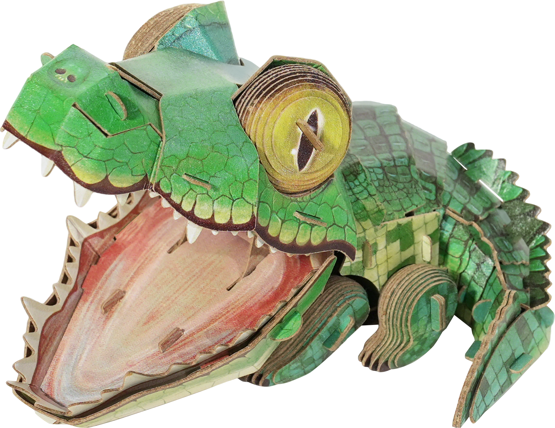 MAKEBUG 3D papīra puzle Krokodils, MB-D-0074