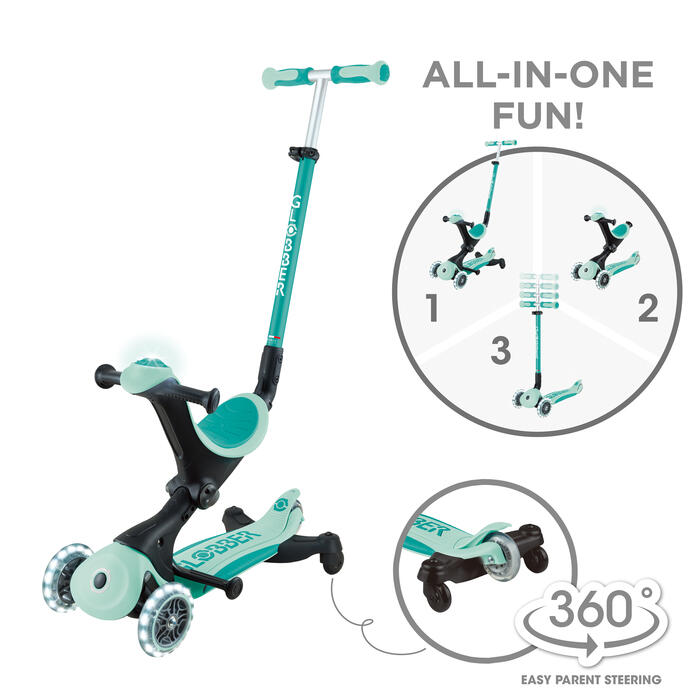 GLOBBER skrejritenis Go Up Deluxe Lights