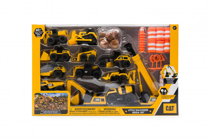 CAT celtniecības transportlīdzekļu komplekts ar piederumiem Little Machines Mega Set, 83337