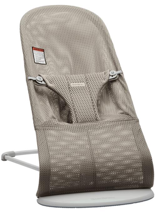 BABYBJÖRN šūpuļkrēsls BLISS Mesh, grey/beige + rotaļlieta, 606102