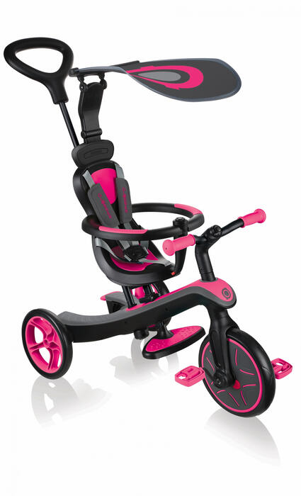 GLOBBER Trike Explorer 4in1 kolmipyörä, rozā