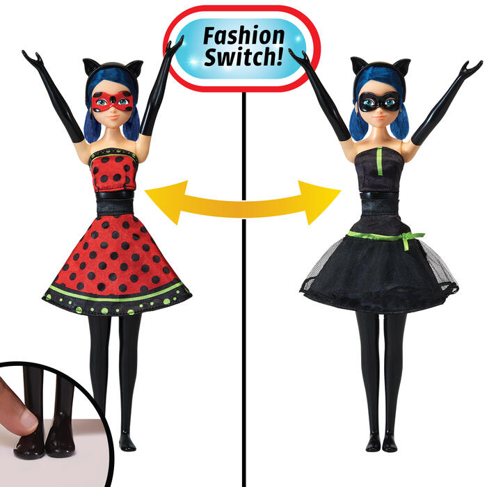 MIRACULOUS lelle Hero Switch Ladybug Fashion