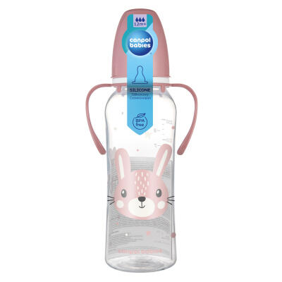 CANPOL BABIES pudele ar rokturiem CUTE