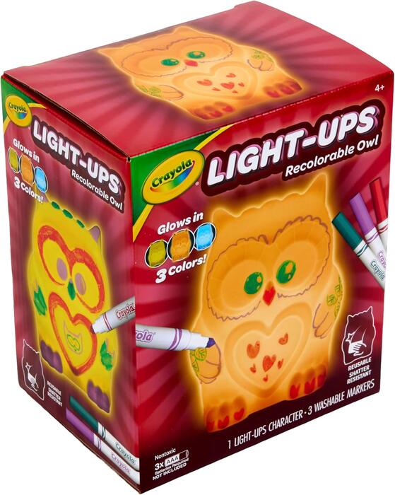 CRAYOLA gaismas krāsojamā lampa Light-Ups Pūce