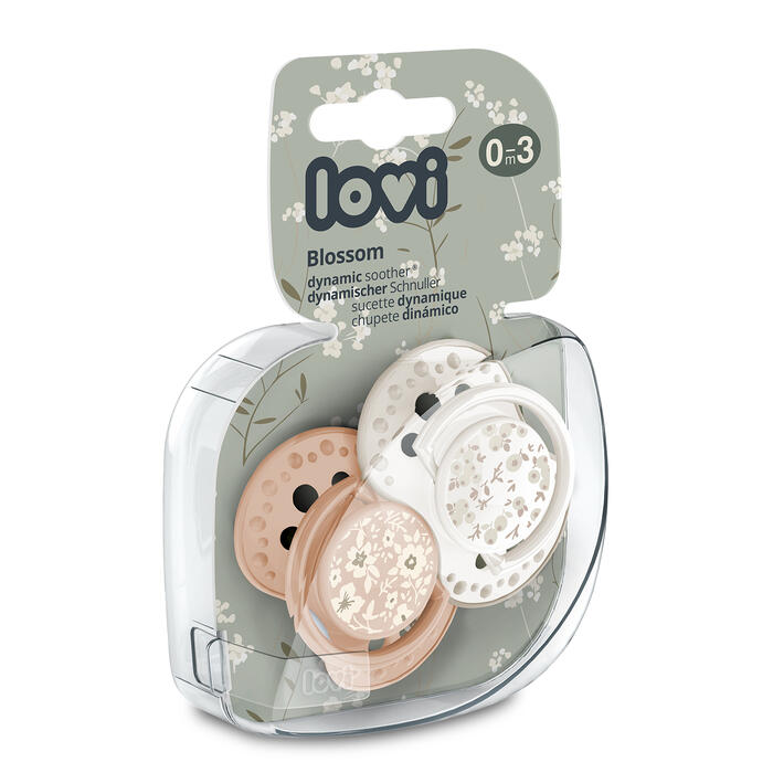 LOVI silikona dinamiskie knupīši, Blossom Ivory, 0-6 m, 2 gab.,  22/921_newgirl