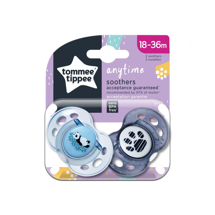 TOMMEE TIPPEE ortodontiskie māneklīši ANYTIME, 18-36