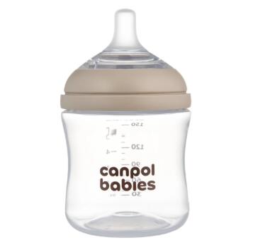 CANPOL BABIES barošanas pudelīte ar knupīti NATURAL SHAPE, 150 ml, 35/400