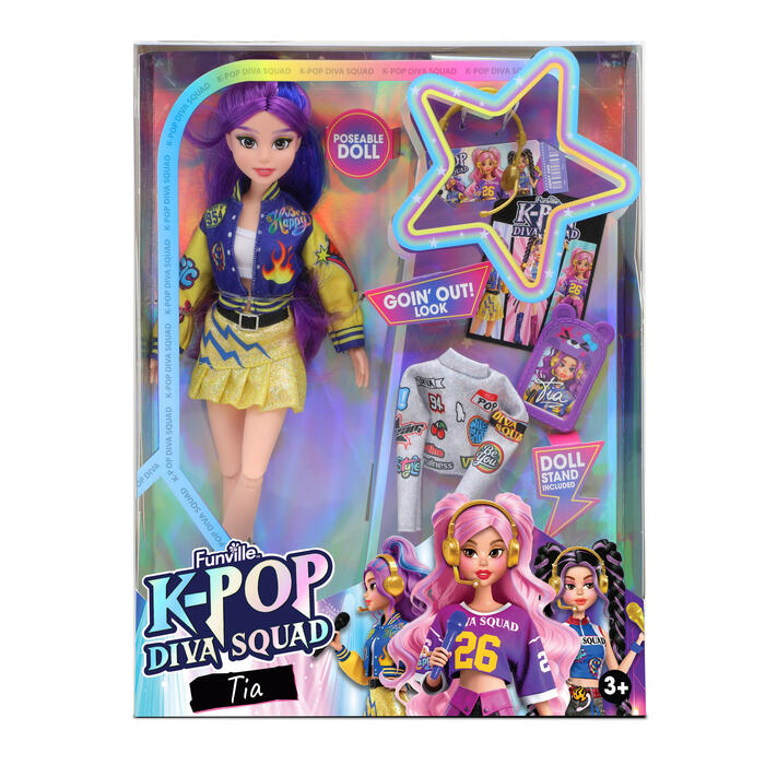 K-POP DIVA SQUAD lelle, 29 cm, sortiments., 81157