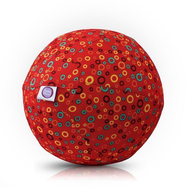 Bubabloon lateksa balons ar auduma pārvalku, Circles Red (040352)