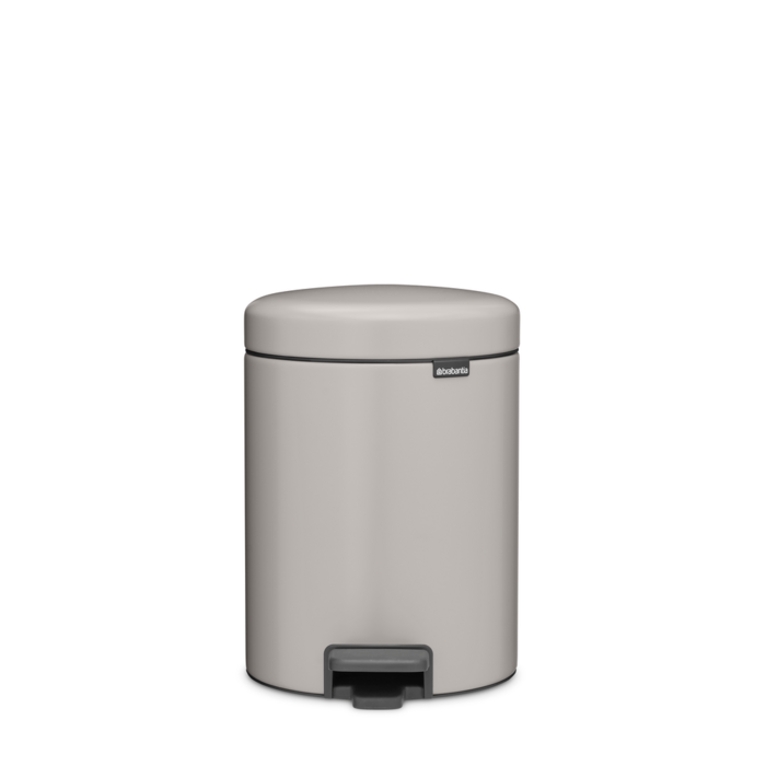 BRABANTIA atkritumu tvertne ar pedāli NewIcon, 5 l, Soft Grey (252204)