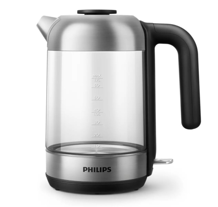 PHILIPS Tējkanna 1.7 l, stikla