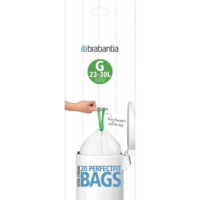 BRABANTIA atkritumu tvertņu maisiņi, 23-30 l, (G) (20 gab) (246265)