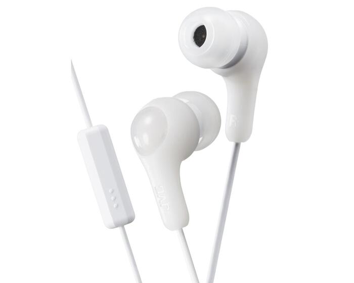 JVC Gumy Plus austiņas ar mikrafonu, baltas (HA-FX7M-W-E)
