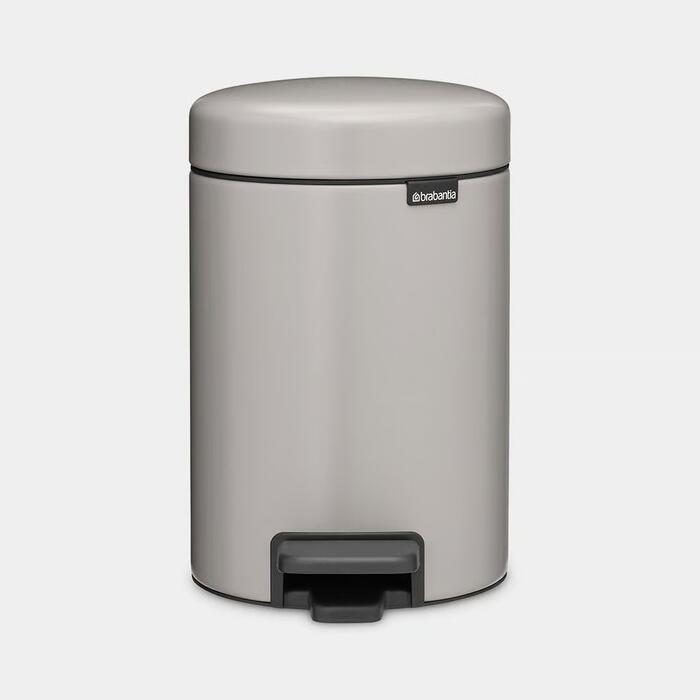 BRABANTIA atkritumu tvertne ar pedāli NewIcon, 3 l, Soft Grey (252181)