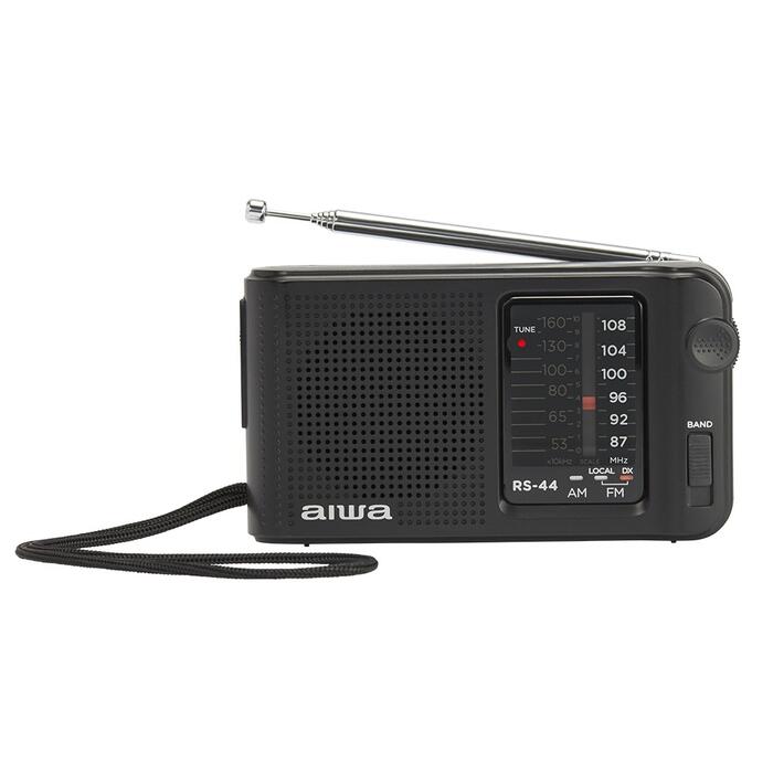 AIWA pārnēsājams kabatas radio, AM/FM, melns (RS-44)