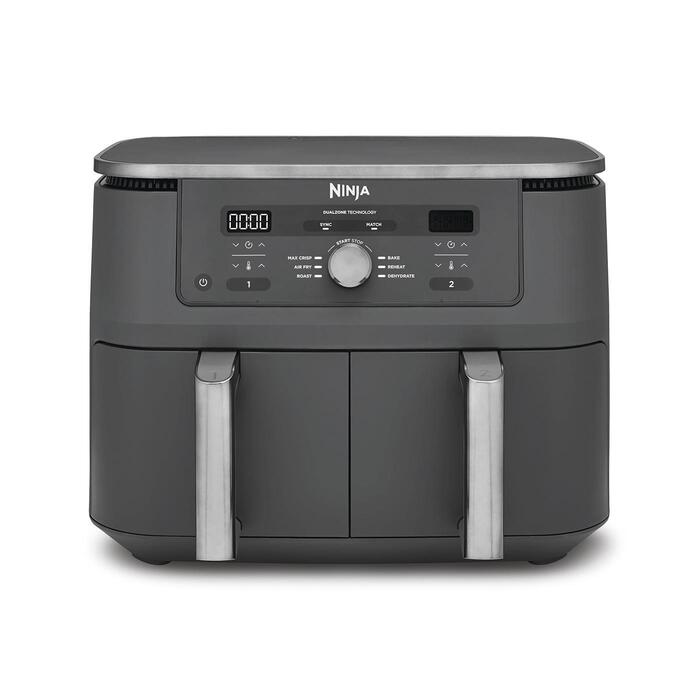 Ninja 6-in-1 Dual Zone karstā gaisa katls, 9.5 L, 2470 W, pelēks (DZ400EU)