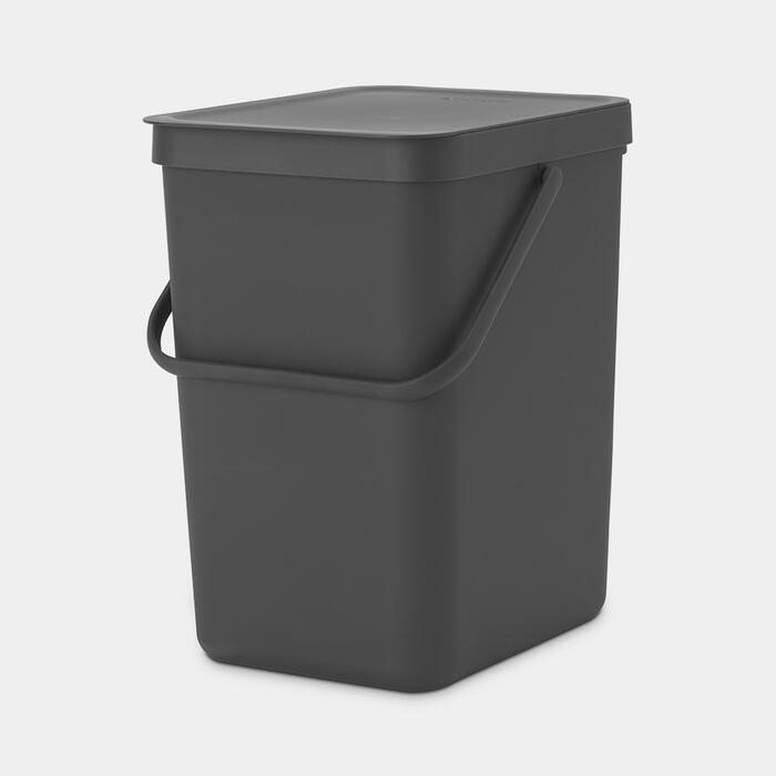 BRABANTIA atkritumu tvertne Sort &amp; Go, 25 l, Grey (129940)