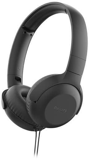 PHILIPS austiņas ar galvas stīpu un mikrofonu, melnas (TAUH201BK/00)
