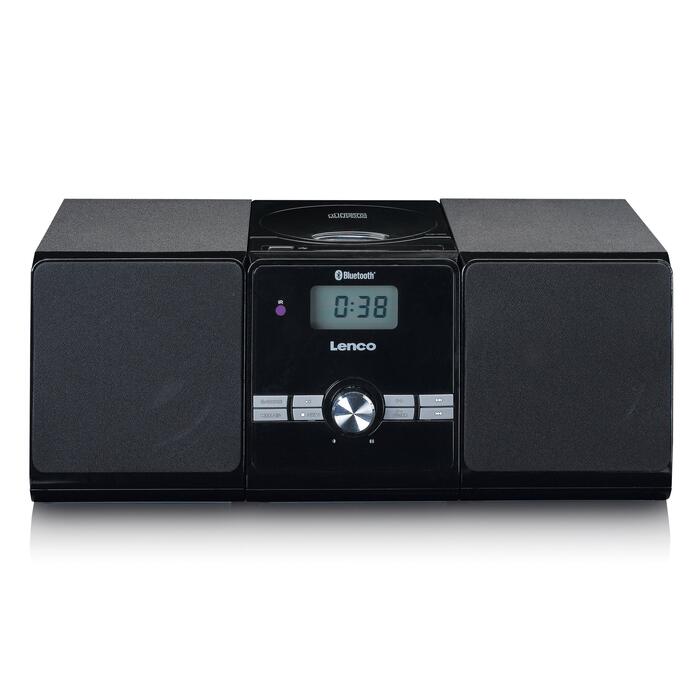 Lenco Mikro mūzikas sistēma ar Bluetooth, melna (MC-030BK)