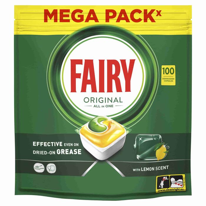 FAIRY Original trauku mazgāšanas kapsulas, 100