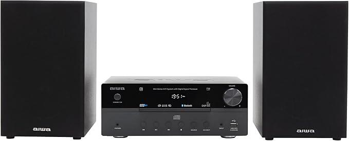 AIWA mikro mūzikas sistēma ar Bluetooth, melna (MSBTU-550)