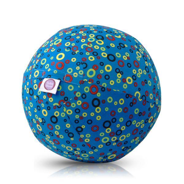 Bubabloon lateksa balons ar auduma pārvalku, Circles Blue (040345)