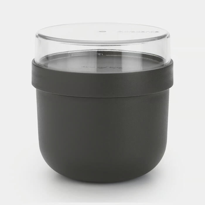 BRABANTIA Make &amp; Take brokastu trauks, 0.5L, dark grey (204180)