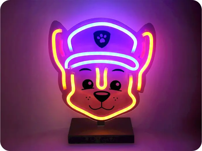 PAW PATROL Led neona lampa uz