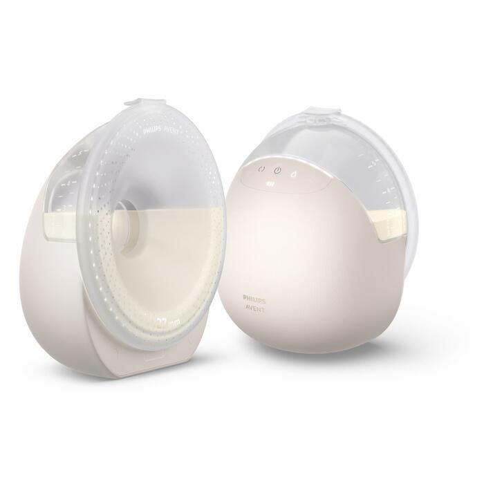 Philips Avent Natural Care dubultais brīvroku valkājamais krūts piena sūknis (uzlādējams) (SCF495/11)